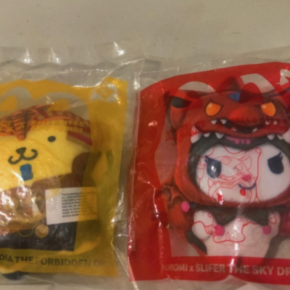 Yugioh x Hello Kitty Sanrio McDonald’s Toys Kuromi x Slifer & PomPomurin Exodia